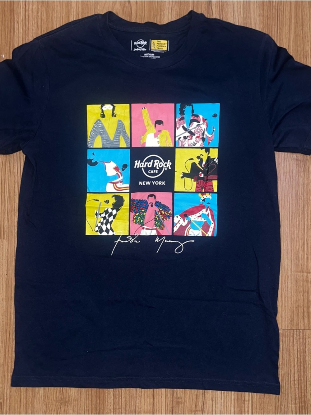 Hard Rock Cafe Navy Tee with Yellow Accent